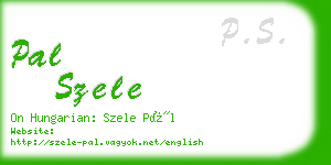 pal szele business card